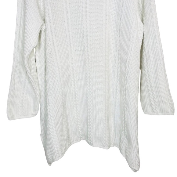 Jeanne Pierre Cable Knit Envelope Button Neck Sweater Plus Size 3X - Picture 6 of 9